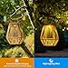 VIHOSE 6 Pack Solar Lanterns, Rattan Hanging Solar Lights with Handle Outdoor Waterproof, Outdoor Lamp Lights Decoration for Patio Porch Garden Pathway Yard Trees Lawn