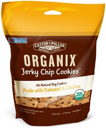 Castor & Pollux Organix Jerky Chip Oatmeal Cookies Pet Treats, Chicken