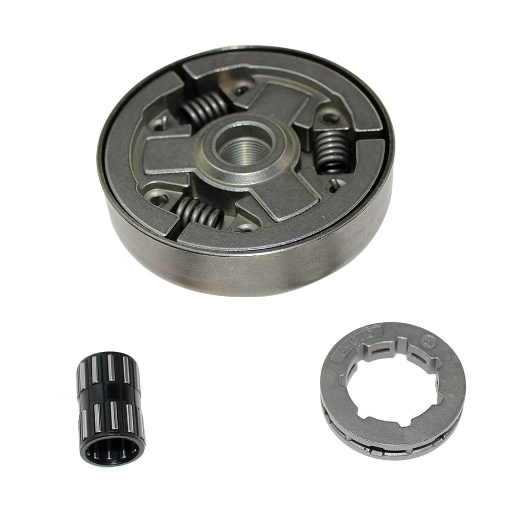 Piezas de jardín Conjunto de Jaula de Aguja para piñón de Tambor de Embrague, Compatible con Motosierra Stihl 038 038AV MS380 MS381 MS381N 1119 0007 1003 9512 933 3150