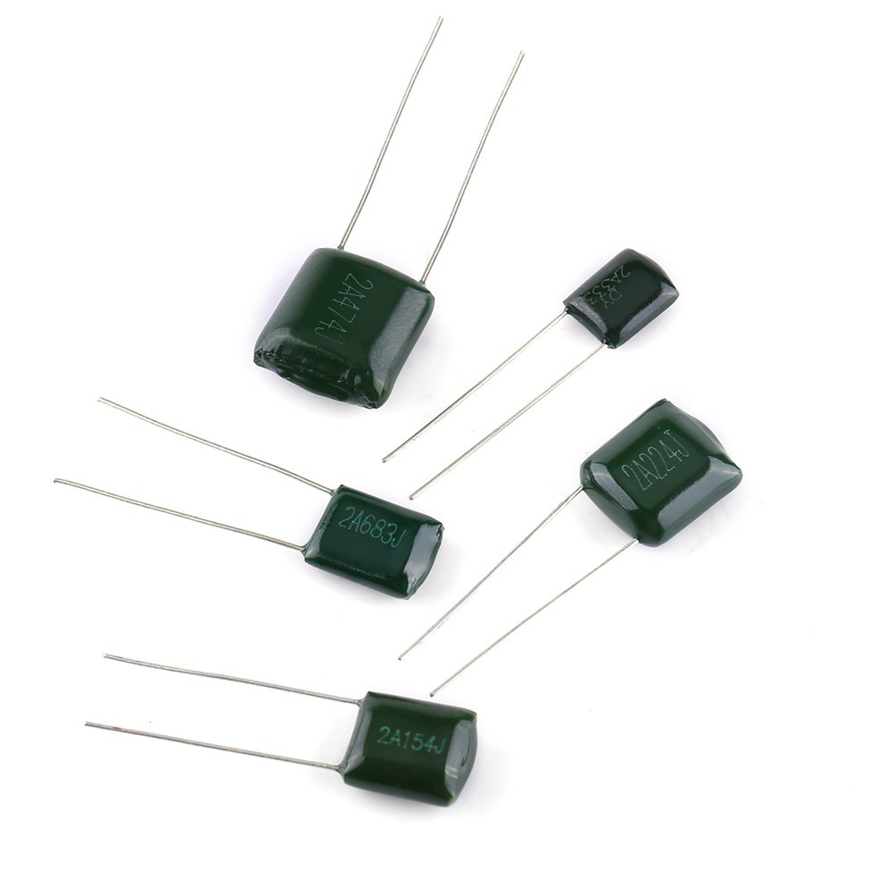 Duokon Kit Assortimento Condensatori a Film in Poliestere, Set di Condensatori Elettronici 660 Pezzi 24 Valori, 100 V da 0,22 NF a 470 NF con Scatola Trasparente per Studenti di Laboratori di