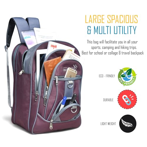 Image of 35L Pink Laptop Bag Backpack for menंWomen Boys and Girls Luggage Travel Bags with 17.3 inches And School Bag Laptop Compartment