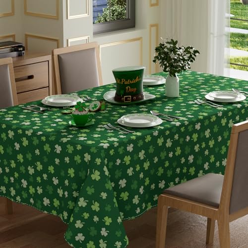 XCHI Green Shamrocks St. Patrick's Day Tablecloth...
