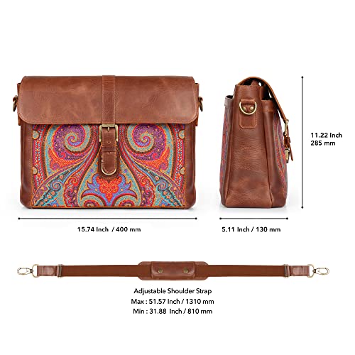 Top Grain Leather Zion Messenger Bag, Laptop Bag, Travel Bag for Work, Office, School2