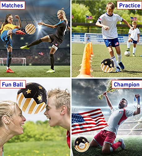Barocity Gold Usa Flag Soccer Ball - Premium Official Match Ball With Cool Stripes And Stars Pattern, Durable Adult And Kids Soccer Ball For Indoor, Outdoor, Training, Practice, Play, Games - Size 4 #TOP2