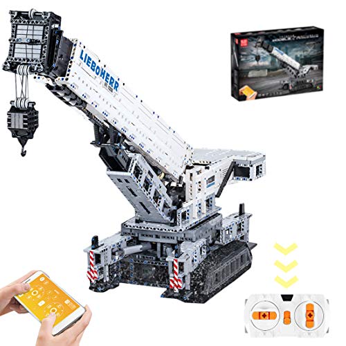 Foxcm Technischer Kran Kran 11200 Bauset, 2.4G RC Crawler Liebherr Bauset 4000 Teile mit 2 Motoren, Kompatibel mit Lego… – Bild 3