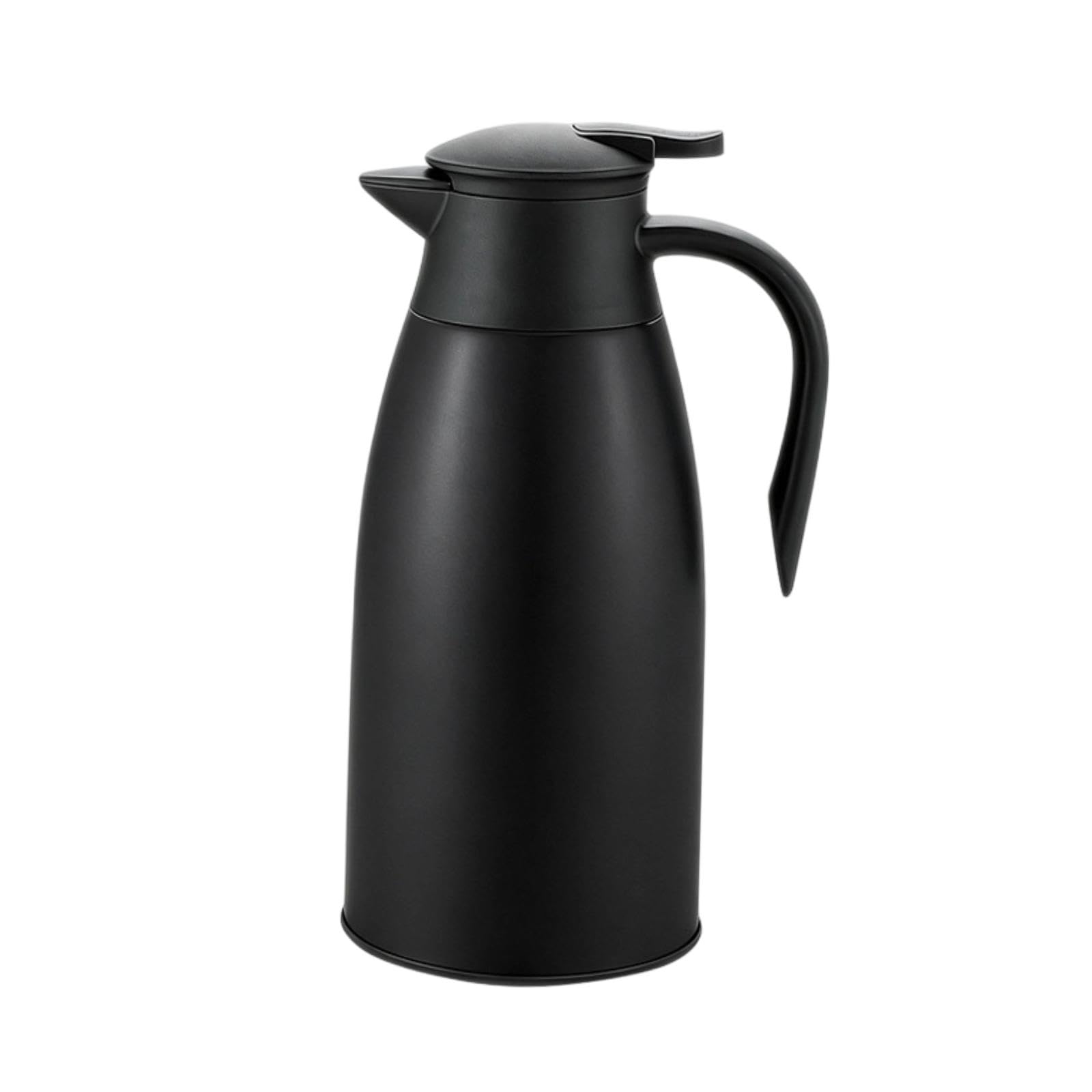 Caraffa Termica con Dispenser per caffè, tè E Altre Bevande - Acciaio Inossidabile E Silicone - Mantiene Le Bevande Calde E Fredde - Adatta All'us, Nero