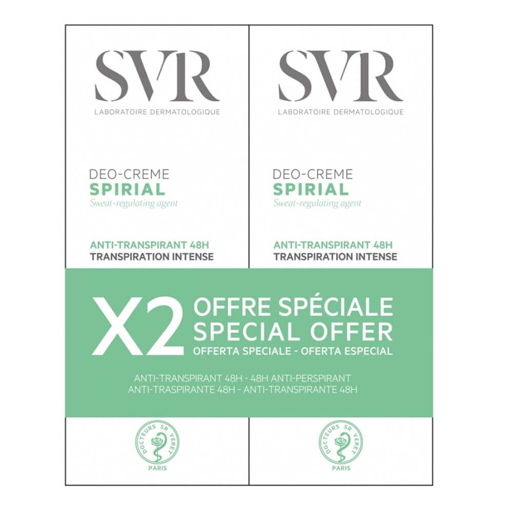 SVR Spirial Déo krem antyperspirant Intense 48H opakowanie 2 x 50 ml