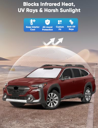 Image of EcoNour Windshield Sun Shade Fit for Subaru Outback 2020-2023 2024 2025