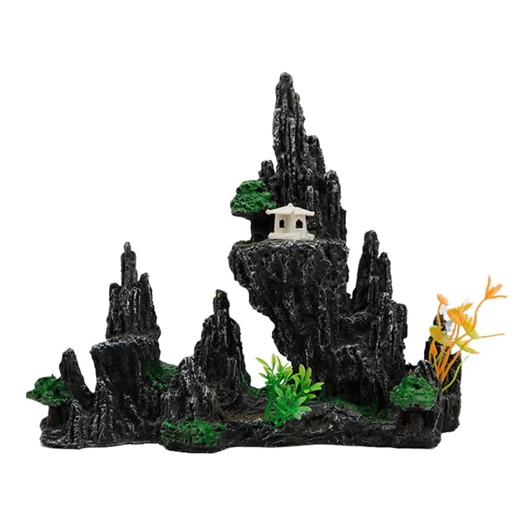 Generic Aquarium Rockery Stone Aquatic Ornaments Fish Tank Landscaping Simulation Landscape Resin Rockery Stone Pet Accessoriess 25 7