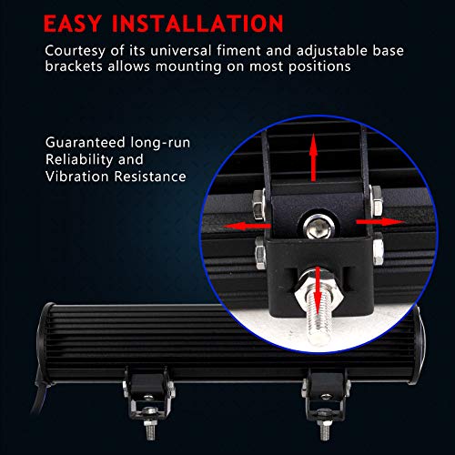 Willpower 15 Inch 90W Spot Flood Combo Led Work Light Bar For Truck Car Atv Suv 4X4 Jeep Truck Driving Lamp (90W,Combo) #TOP4