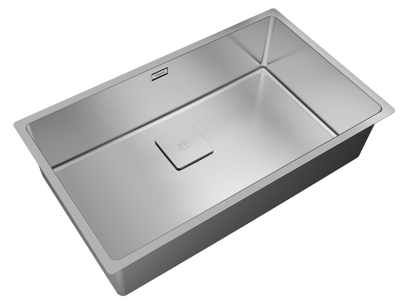 Teka FlexLinea RS15 71.40 - Fregadero Cocina 1 Seno, de 80 cm, Triple Posibilidad de Instalación, Encastre, Enrasar, Bajo Encimera, Acero Inoxidable