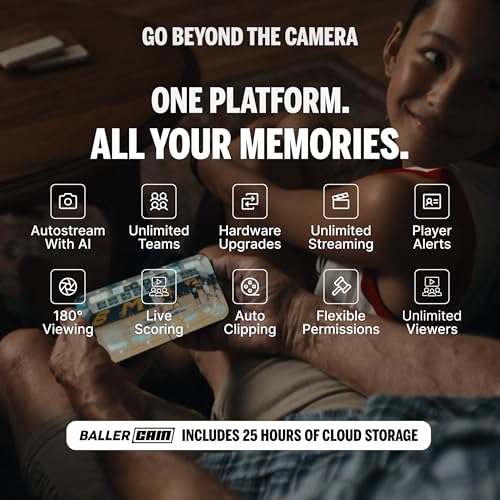 Image of AI Auto-Tracking Sports Filming System, 180 Full-Field Lens & Live Streaming for Basketball, Soccer & Volleyball, Compatible with iPhone 17 Air