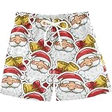 visesunny Boys Swim Trunks Toddler Swim Shorts Christmas Santa Cute Cartoon Little Boys Bathing Suit Swimsuit Toddler Boy Swimwear