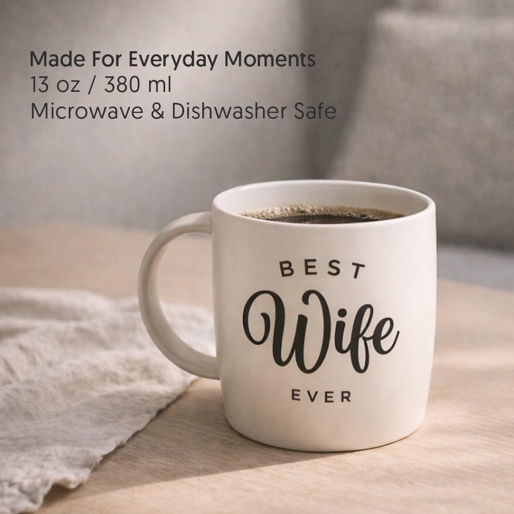 Triple Gifffted Worlds Best Wife Ever Coffee Mug and Socks Gift Set, 13oz