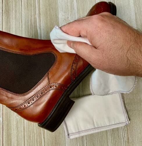 Shoe Shine Cloths Buffing Rags for Polishing Boots Shoes & More- 2 Pack