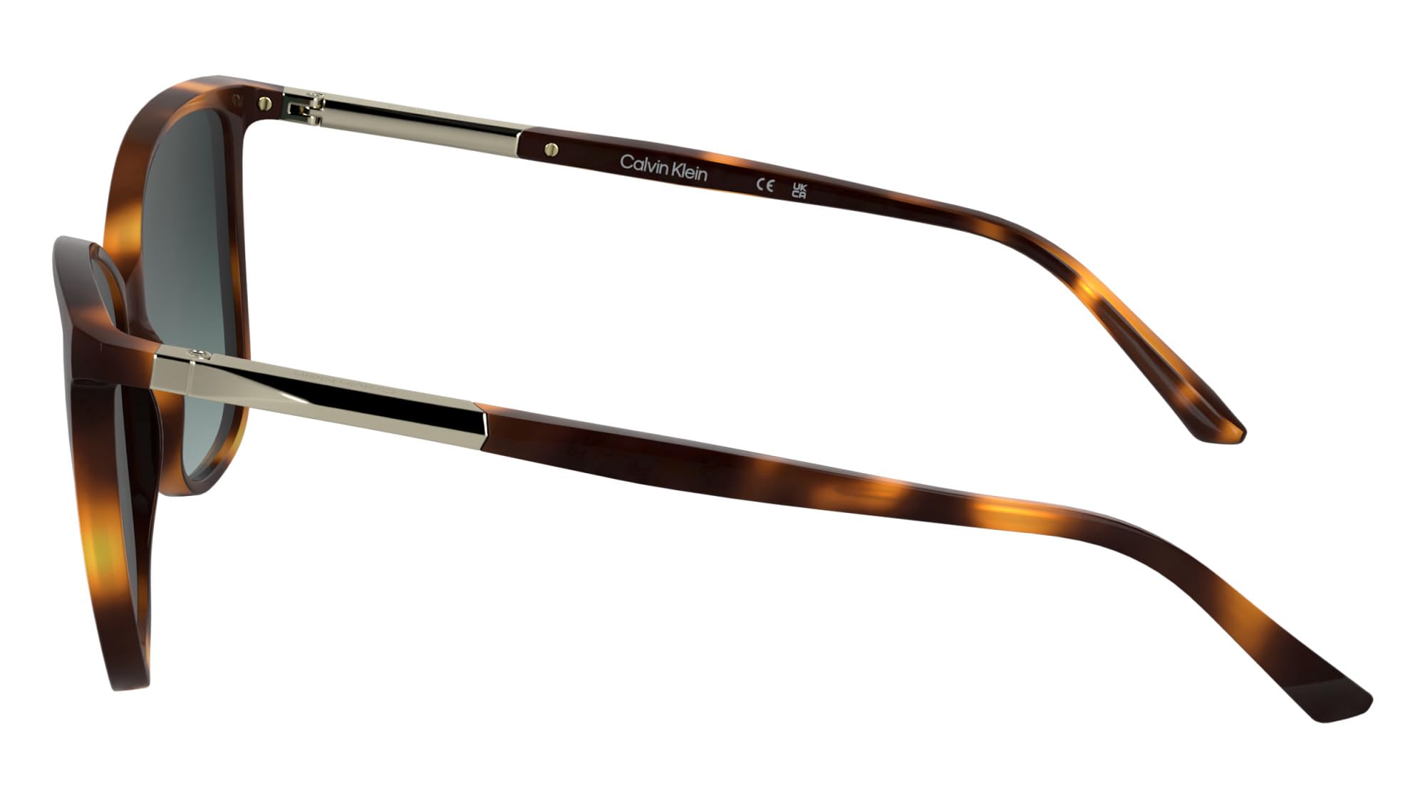Calvin Klein Women's Sunglasses CK25504S - Havana with Gradient Petrol Lens