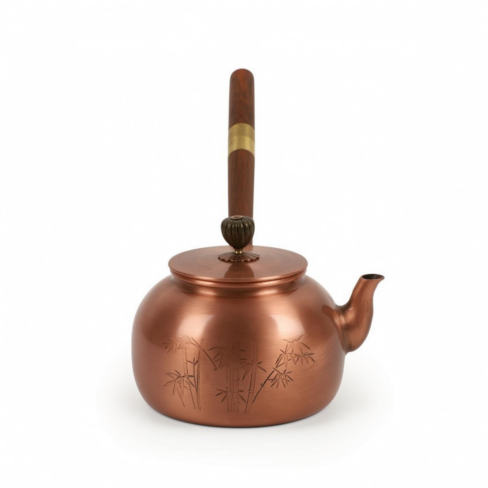 Tetera Cobre Tetera con Mango Hervidor para Aficionados Al Té, Fu Zhu 06C