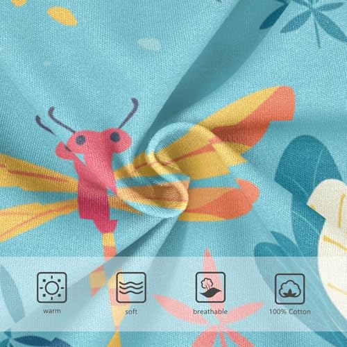 KLL Dragonfly Pattern Illustration Toddler Boy Pure Cotton Training Underwear Breathable Children Undies3