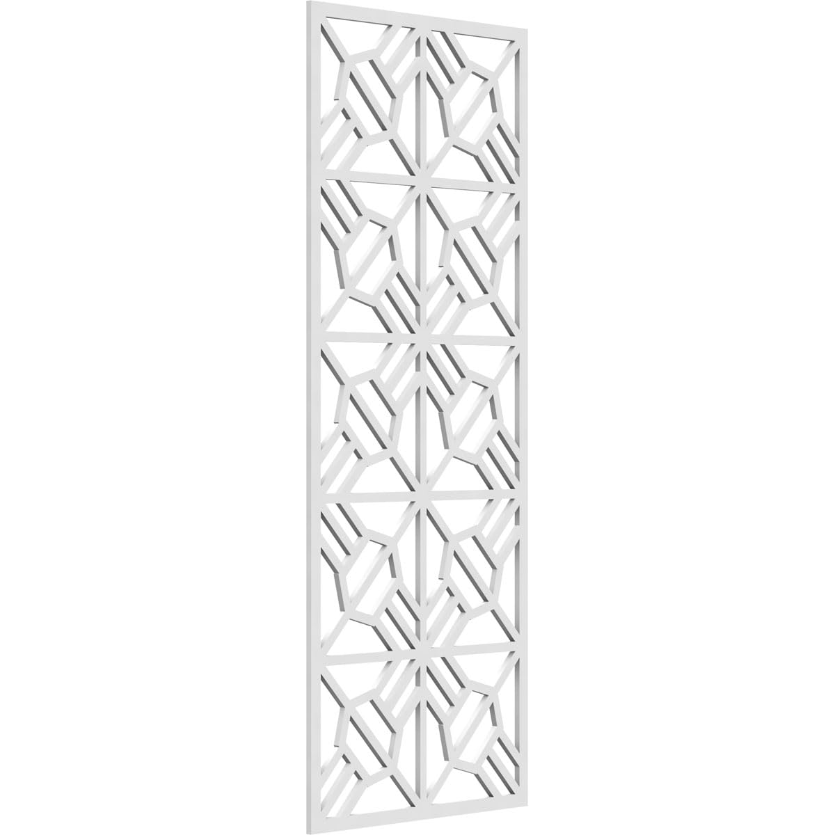17 3/8"W x 44 3/8"H x 3/8"T Auburn Decorative Fretwork Wall Panels in Architectural Grade PVC