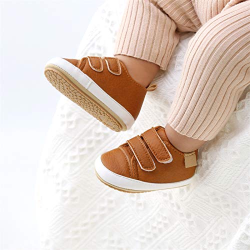 Image of RVROVIC Baby Boys Girls Anti-Slip Sneakers Soft Ankle Boots Toddler First Walkers Newborn Crib Shoes