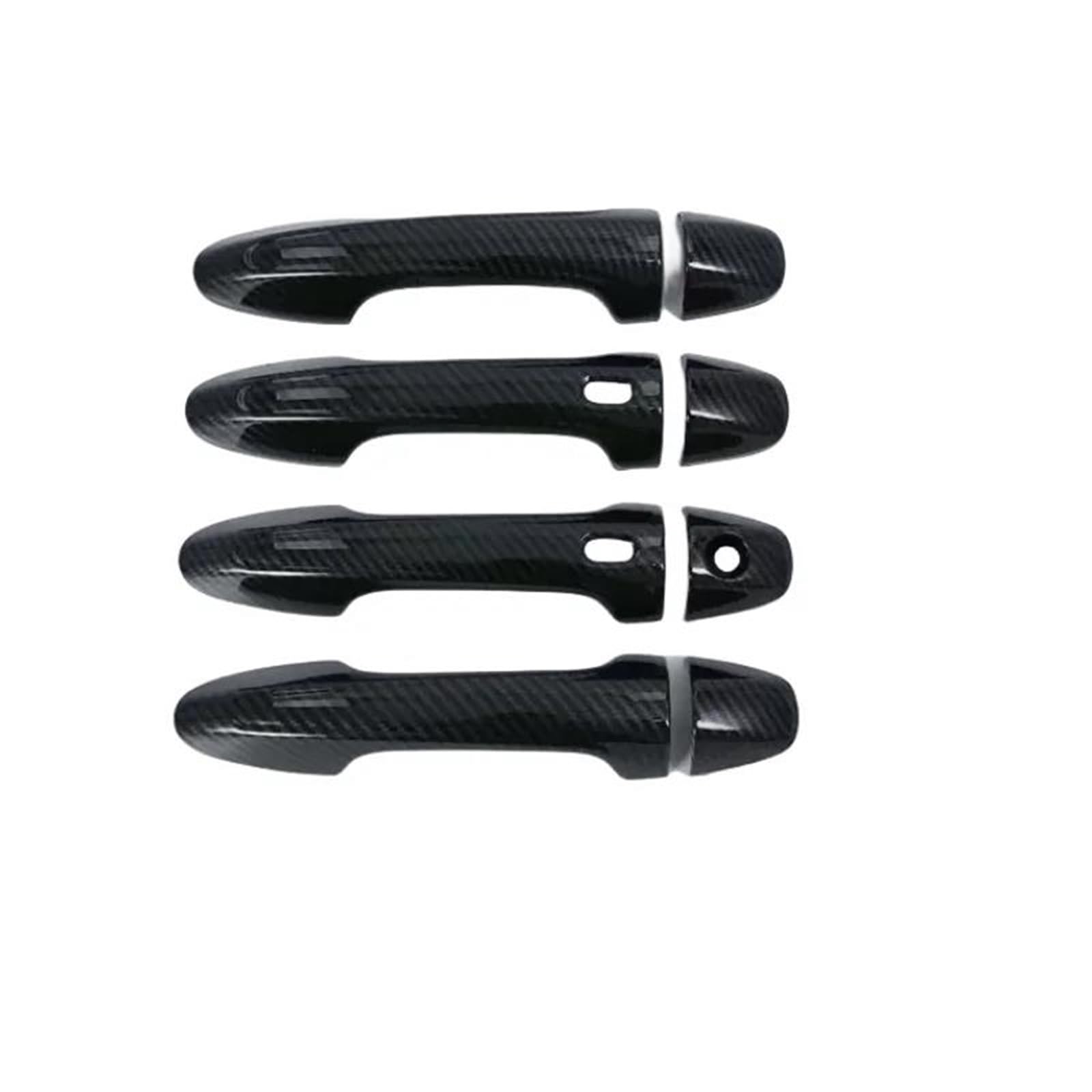 ZAPORA Covers Sticker Carbon Fiber Chrome Car Door Handle Bowl Cover Decor Trim Sticker for Yaris for Vios XP150 2019-2023 Styling(Carbon 2 sensors)