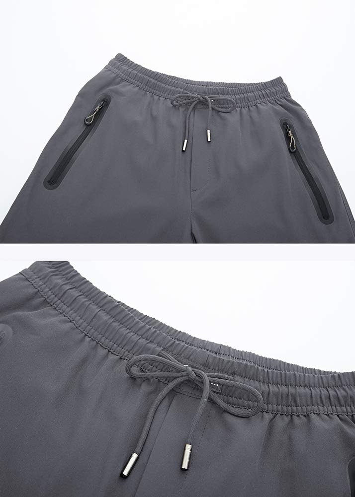 YSENTO Mens Track Pants Quick Dry Lightweight Joggers Athletic Hiking Pants Zipper Pockets