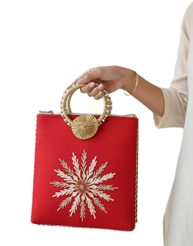 Gota Glamour bagPotali Bag for Wedding Party & Festive Use | Bridal Return Gift Potli Handbag-C_34-picture-28