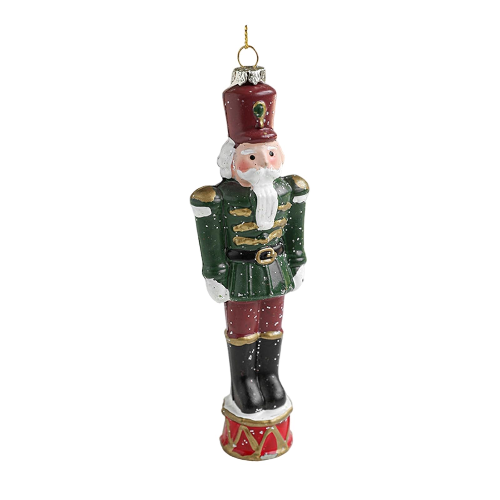 Glifora Nutcracker Puppet Pendant - Christmas Decoration Soldier Wooden Hanging Ornaments, Xmas Tree Figure Toy, Fireplace and Entrance Decor