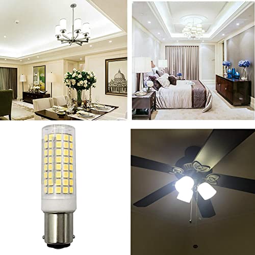 Lxcom Lighting 10W Ba15D Led Corn Bulb Dimmable Double Contact Bayonet Base 4000K Natural White Led Bulb 100W Halogen Bulbs Equivalent Jd Type T3 T4 Bulbs 1000Lm For Pendant Sewing Machine, 6 Pack #TOP3