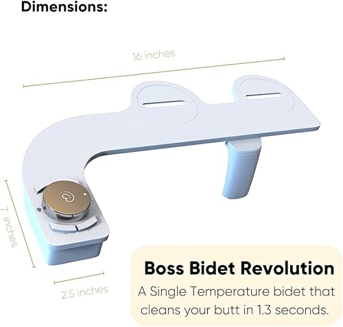 Miniatura 10 de Boss Bidet REVOLUTION Black Tokyo Platinum  Accesorio de bidé no eléctrico para tu asiento de inodoro  Pulverizador de agua, ahorra dinero en papel