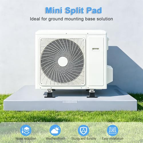Mini Split Pad AC Condenser Pad,32Wx32Lx3"H Mini Split Base for Ductless AC by EXCELFU - Used condition - Image 5