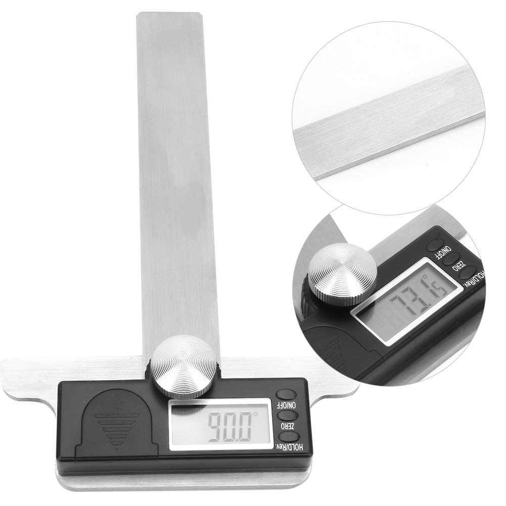 Medidor de Ángulos Digital 0-180° Resolución 0.01° Goniómetro Preciso para Carpintería y Construcción Acero Inoxidable 120x150mm con Pantalla LCD Versátil y Fiable