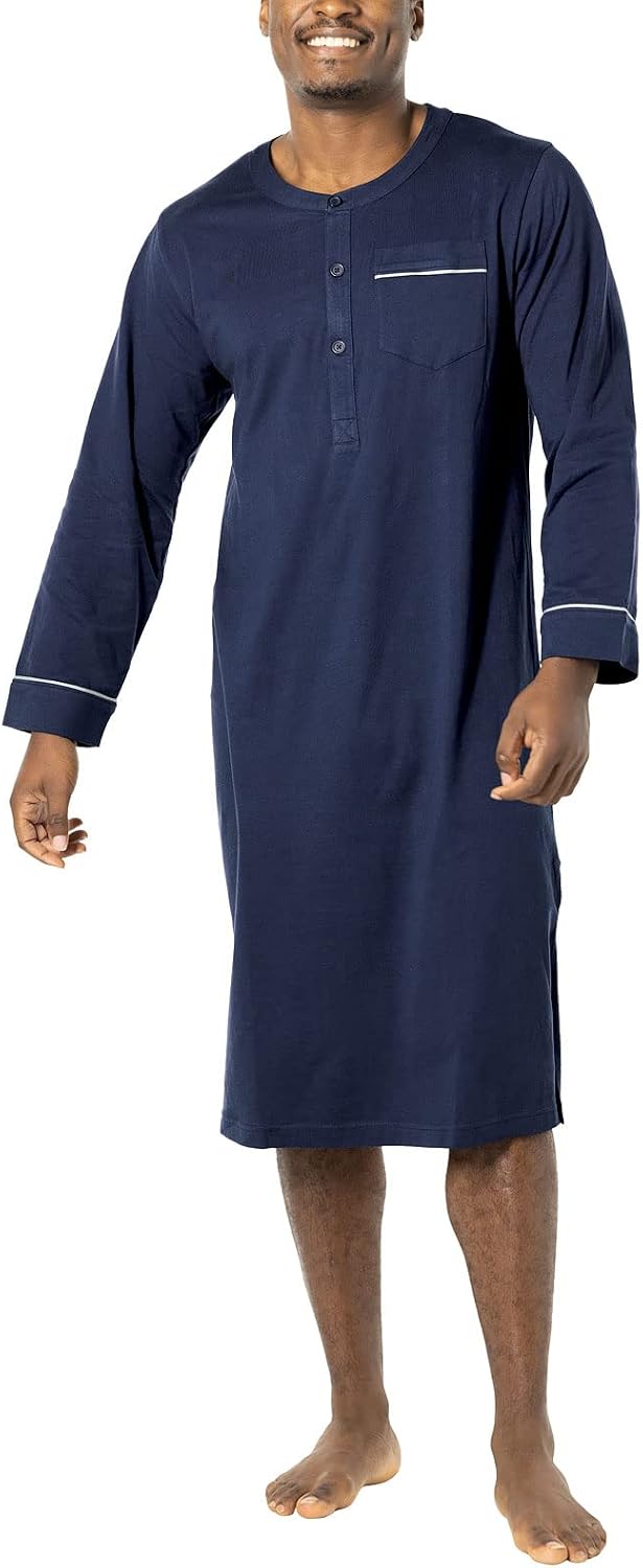 PajamaGram Night Shirts For Men - Mens Long Nightshirts