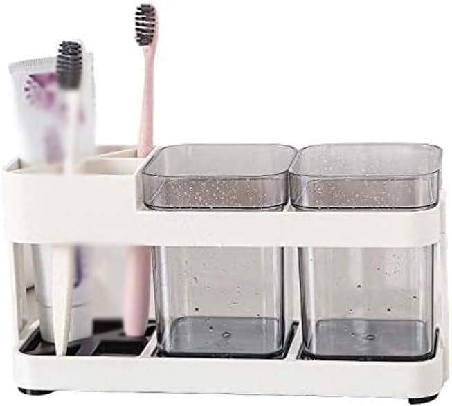 Creative Simple Plastic Toothbrush Holder Wall Mounted Bathroom Shower, Toothpaste Wall-Mounted(22.5cm)