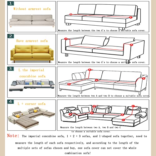 Wresetly Waterproof Magic Sofa Cover-Stretch Sectional Sofa Full Cover Couch Coushion Covers Anti Slip Sofa Couch Slipcovers For Dogs (Yellow,Xl) #TOP5