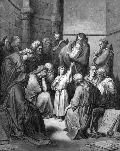 Affiches et impressions Jésus interrogeant les docteurs Doré