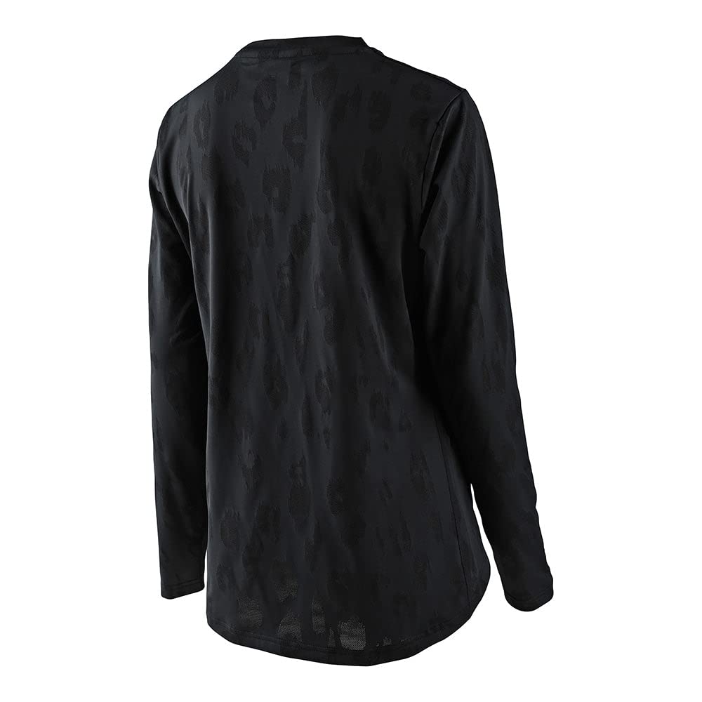 Troy Lee Designs Cycling MTB Bicycle Mountain Bike Jersey Shirt for Women, Lilium LS (Black, Medium)