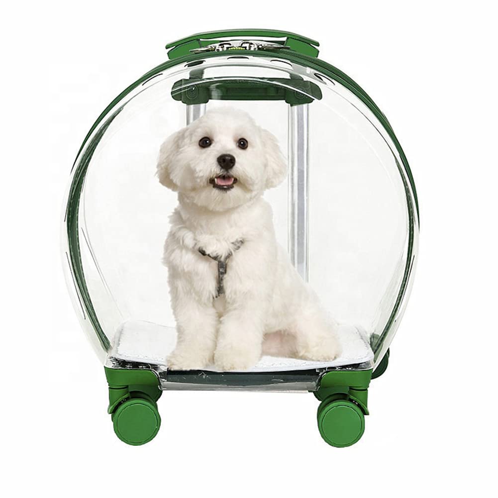 Bolsa de gato transparente portátil Multifuncional Mochila para mascotas Trolley
