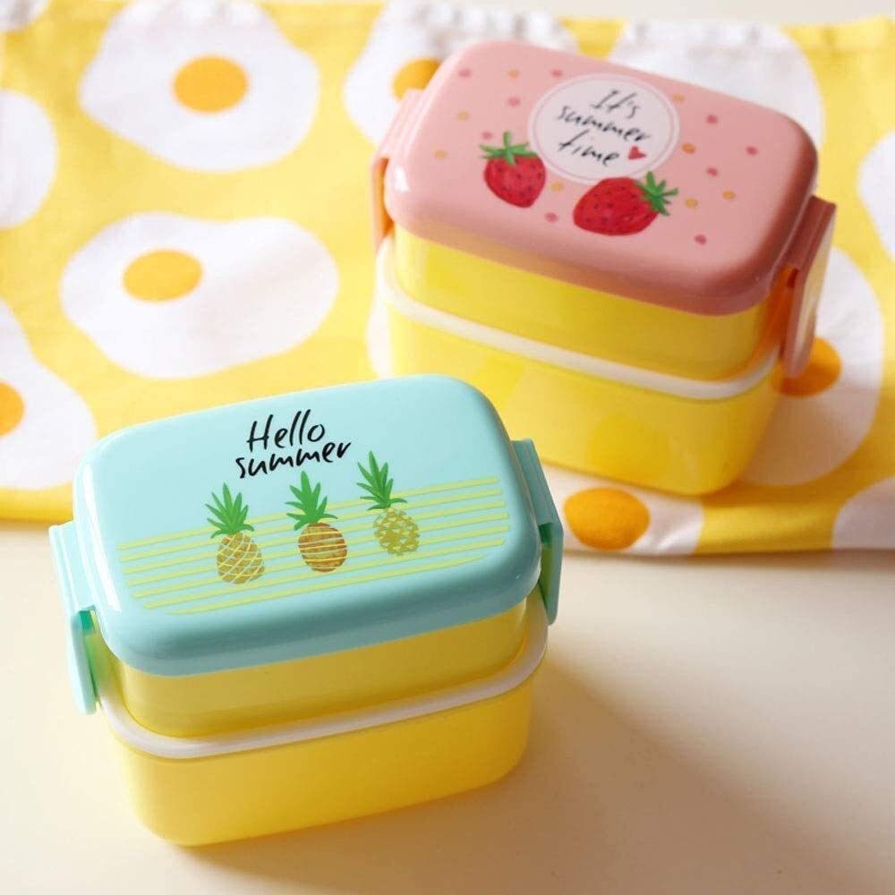 Portapranzo Bento per Bambini, Mini per Bambini, Frutta, Snack da asporto, Piccolo, Noci, Adatto al microonde e alla lavastoviglie