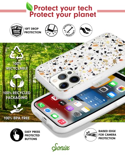 Image of Sonix Phone Case for iPhone 13 Pro Max / 12 Pro Max | 10ft Drop Tested | White Terrazzo Print | Confetti