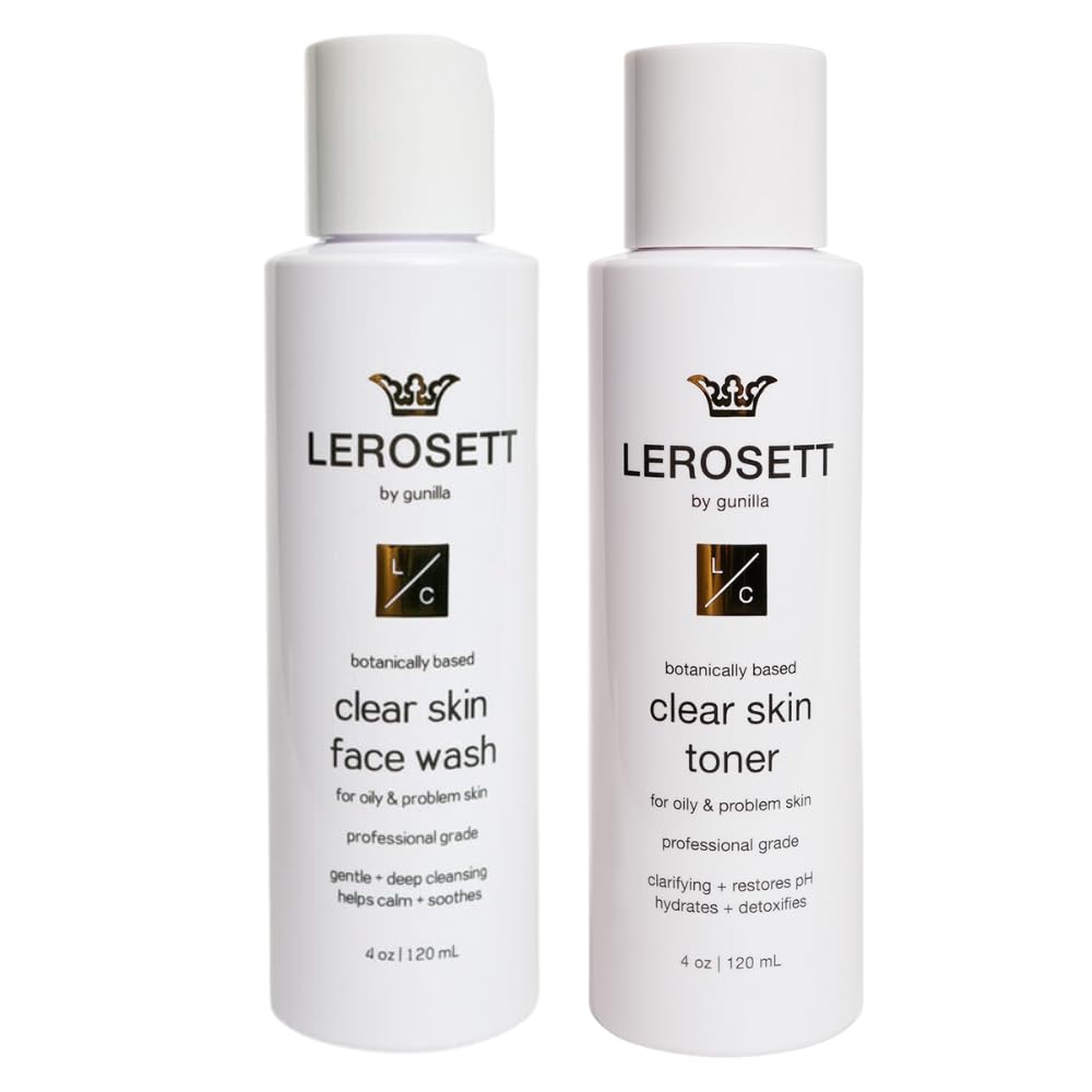 Gunilla Of Sweden LEROSETT Clear Skin Face Wash & Pore Toner Bundle