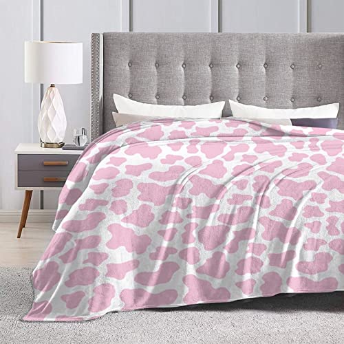 Pink Cow Print Blankets and Throws, Cute Blankets for Teen Girls, Cow Blanket for Adults, Cow Baby Blanket for Girls, Toddler Blanket for Kids, Cow Print Stuff for Women, Cow Gifts for Women 40"x 50"