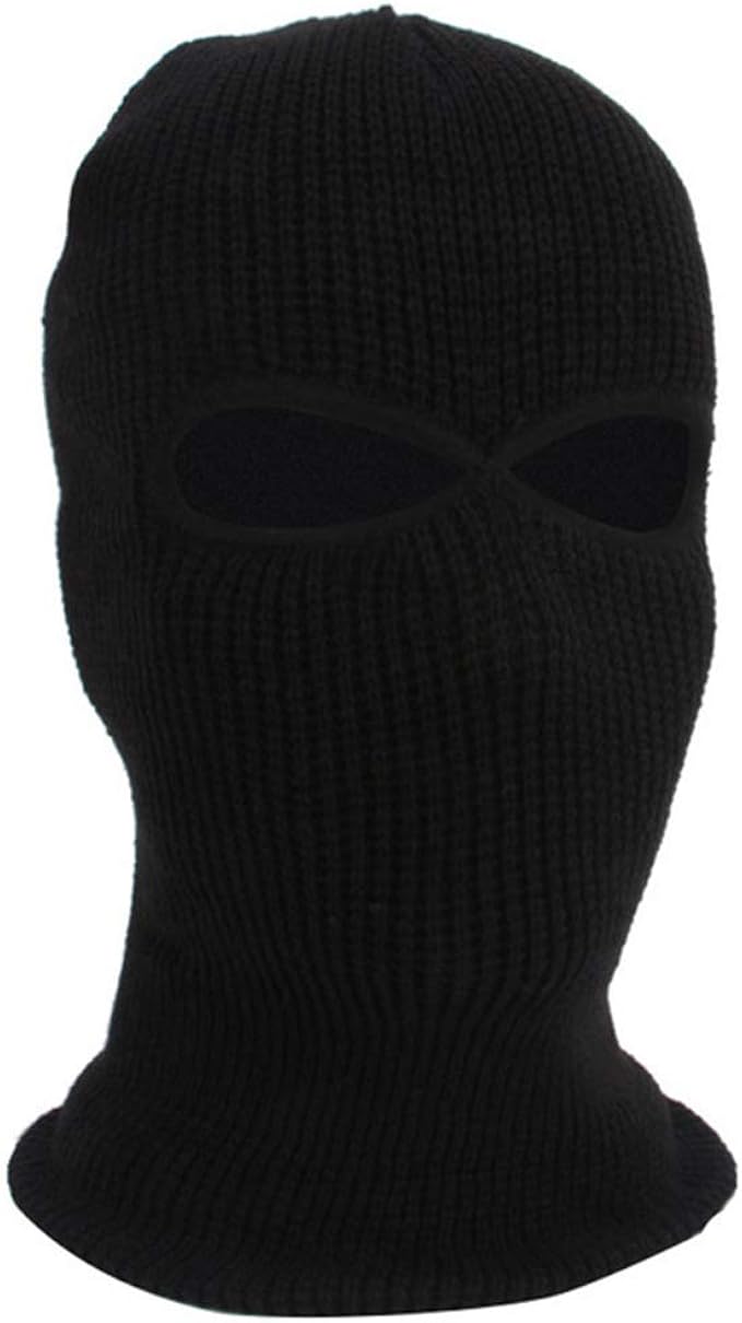 LYQR 3 Pieces Winter Warm Balaclava 2 Hole Face Mask, Elastic One Size