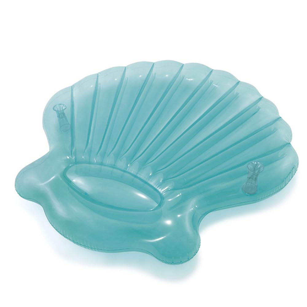 Aufblasbares Pool Luftmatratze 170 * 170cm,Blau Muscheln Form Pool Aufblasbares Wasserspielzeug,Tragbar Große Aufblasbare Pool,Badematratze Wasserhängematte für Partys,Sommer,Wasser,Strand