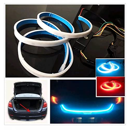 Image of Kozdiko LED Ice Blue & Red DRL Brake With Side Turn Signal & Parking Indication Dicky, Trunk, Boot Strip Light For All Cars