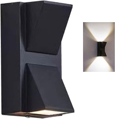 Miniatura 1 de Serlium Lámpara de pared para exteriores, lámpara de pared exterior de doble cabezal con apliques arriba y abajo, luces de montaje en pared para