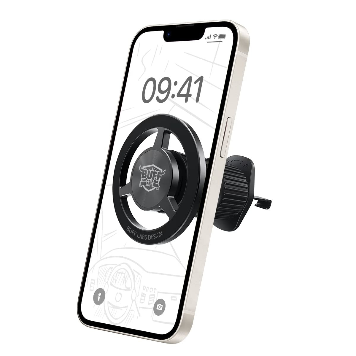 BUFF LABS BL30 MagSafe Uyumlu Kancalı Manyetik Araç Tutucu