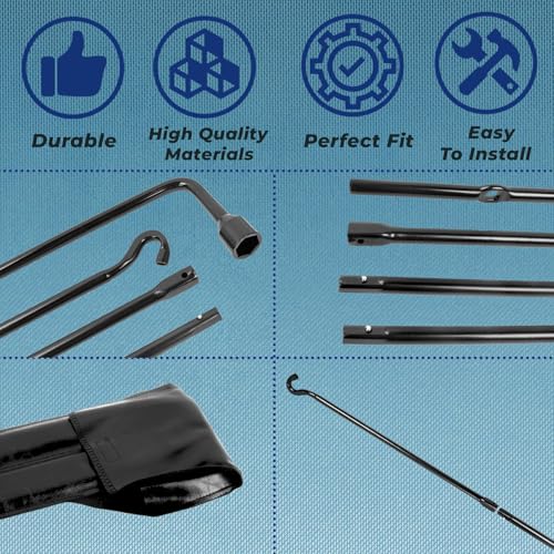 Image of Spare Tire Tool Kit with Tire Jack Handle and Wheel Lug Wrench