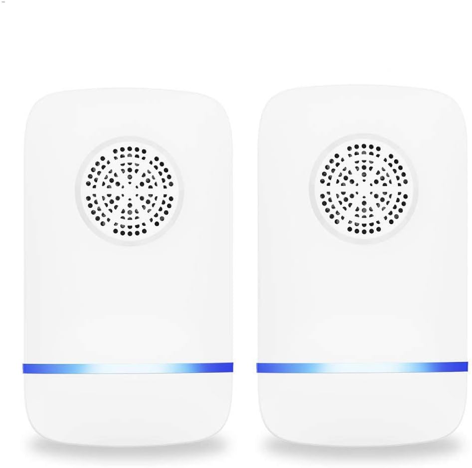 Ultrasonic Pest Repeller, 2 Pack Electronic Pest Control Plug in Indoor Pest Repellent for Mice, Bed Bugs, Mosquitoes, Roaches, Spiders, No More Insect Sprays, 100% Human & Pets Safe