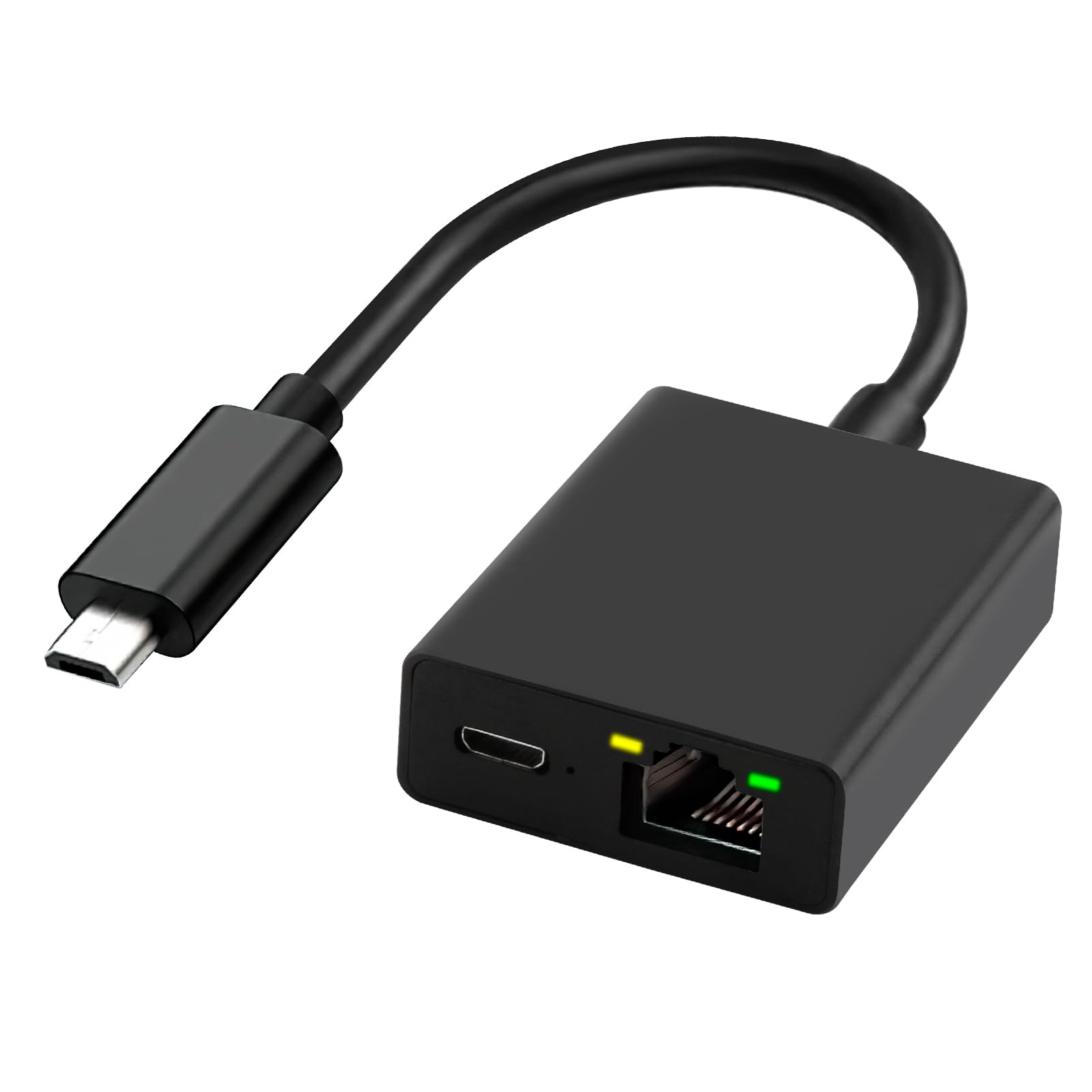 Adaptateur Ethernet USB vers RJ45 100 Mbit/s pour Fire TV Stick, Firestick 4K, Chromecast, Google Home Mini, Noir